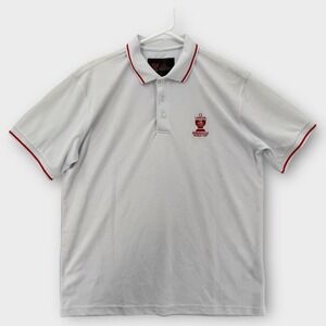 Omega Mission Hills‎ World Cup Golf Polo Shirt Mens XL White Athletic Watch 2008